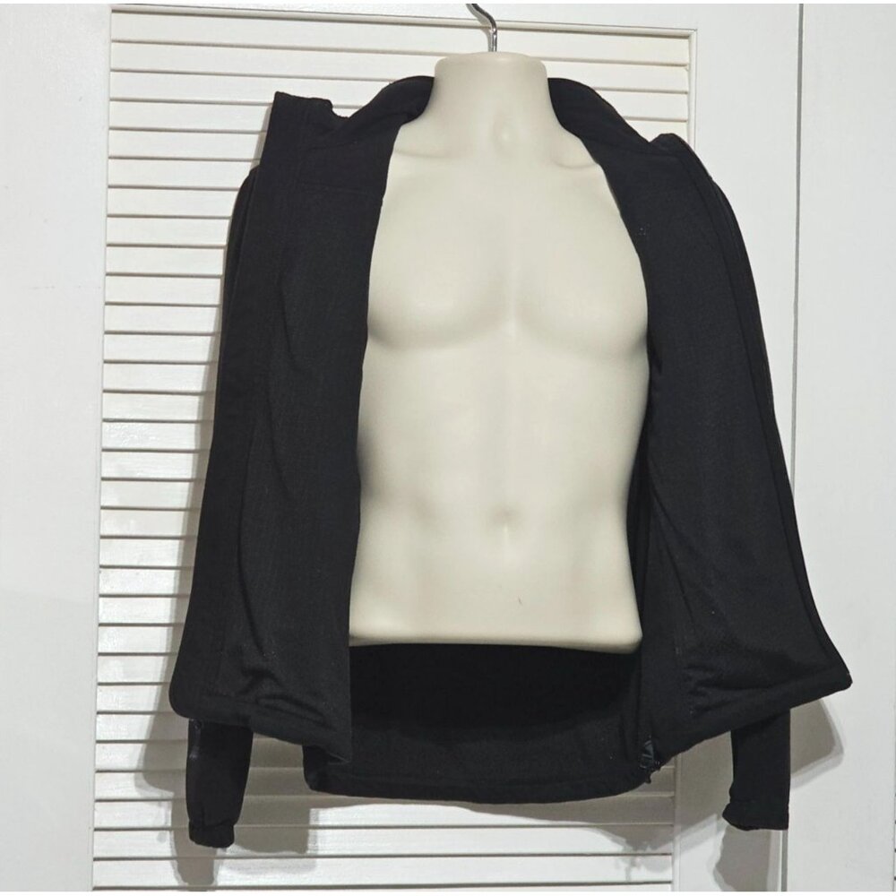 The North Face Mens Black Windwall Full Zip Stand Collar Fleece Jacket Sz M 2896 - Picture 4 of 10